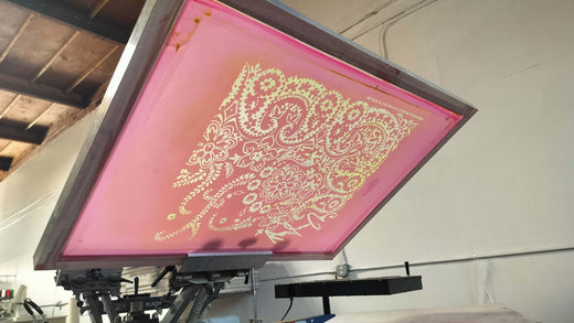 Silk screen printing press at DARTMAR