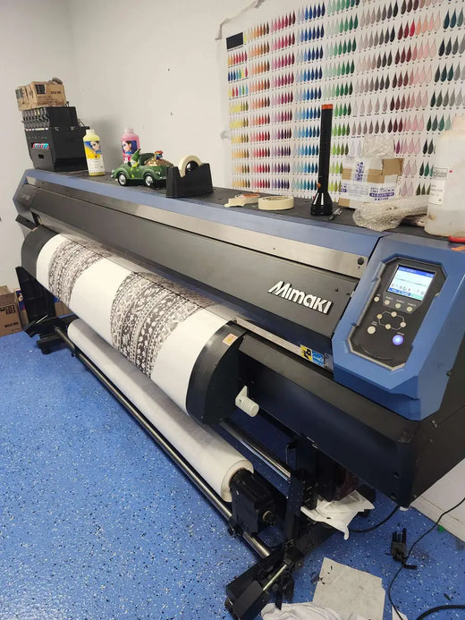 Sublimation printer and color chart used for custom apparel production